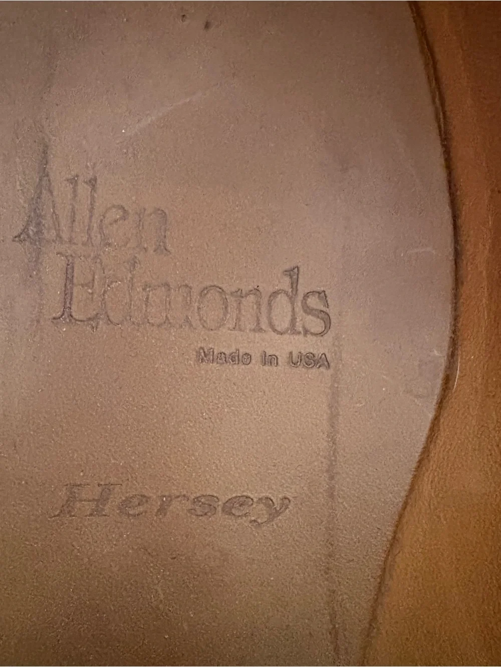 ALLEN EDMONDS Mens 8.5 EEE Hersey Brown Woven Leather Split Toe Lace Up 3160 USA
